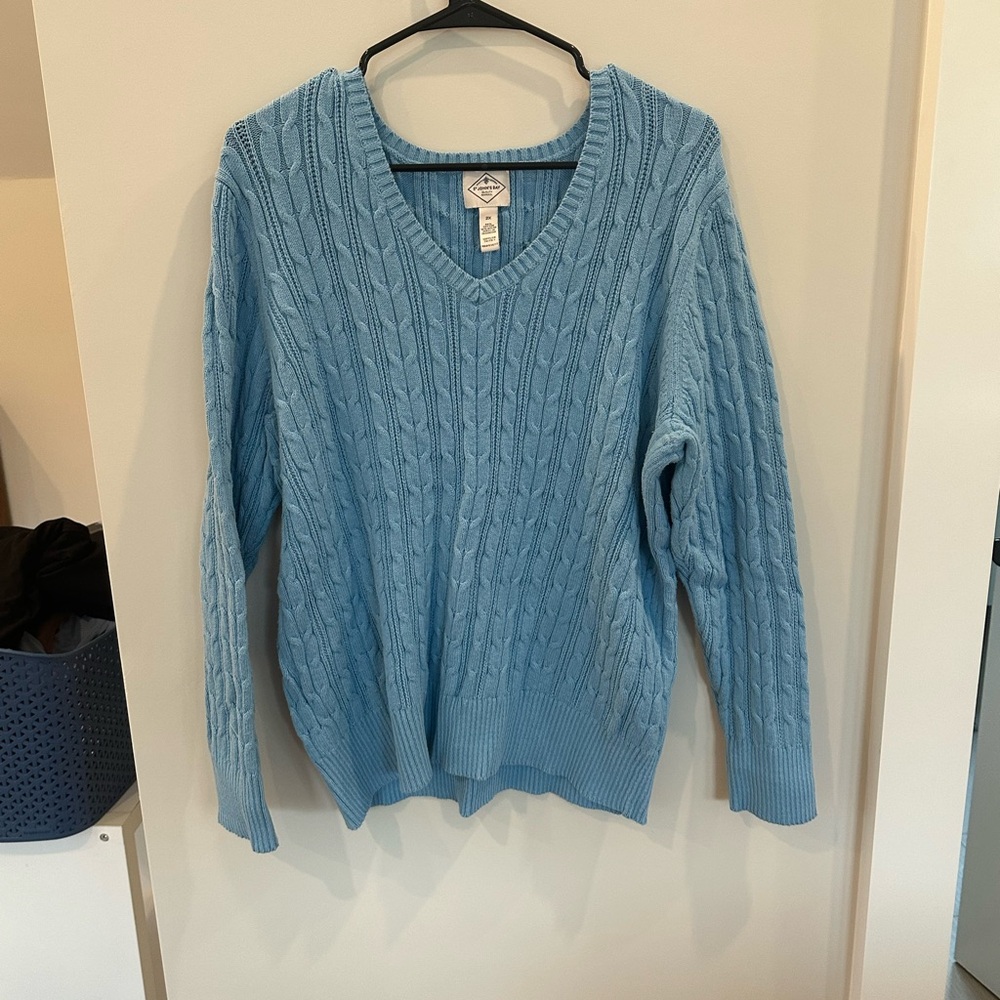 St. John's Bay Sky Blue V-Neck Sweater